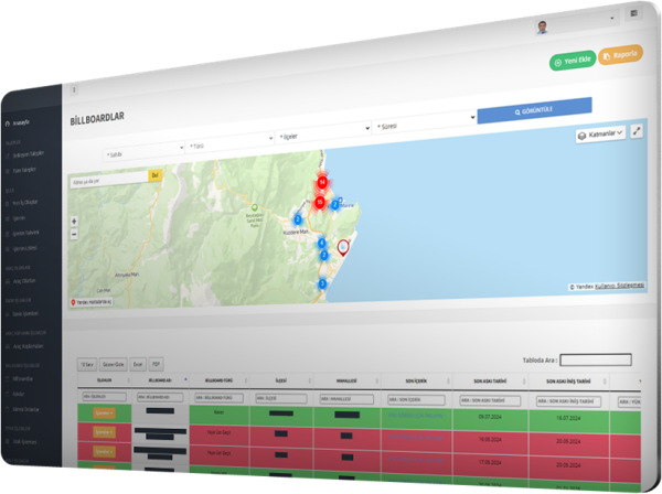 Billboard Askı Yönetim Yazılımı